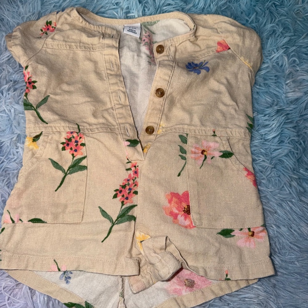 Old Navy Cream Floral Romper